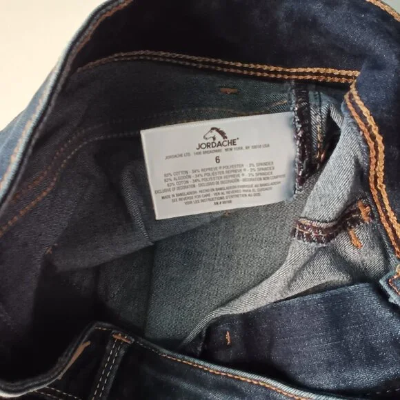 Jordache Jeans Size 6 Super Skinny Mid Rise Dark Wash - Picture 6 of 10